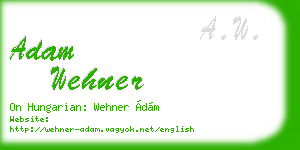 adam wehner business card